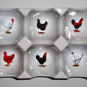 Classic Chicken Small Ceramic Egg Tray