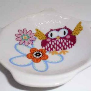 Owl Teabag Rest Design 2