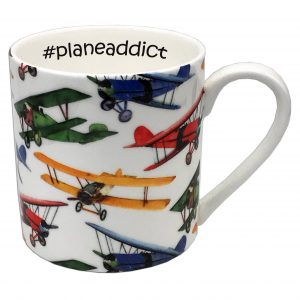 vintage aeroplane pint mug