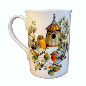 personalised robin mug