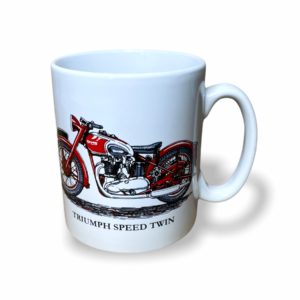 triumph twin speed vintage motorcycle mug