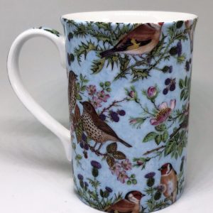 vintage birds chintz mug