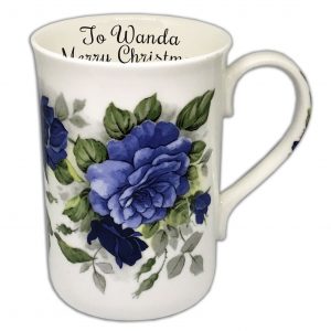 Blue Rose Personalised China Mug