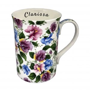 Sweet pea personalised china mug