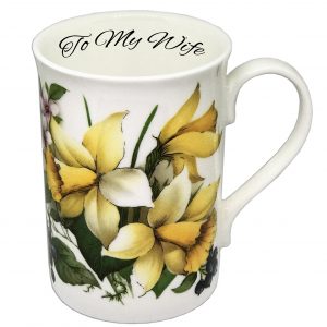 Personalised daffodil mug