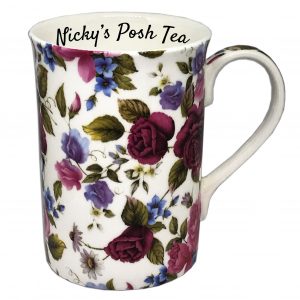 personalised china roses mug