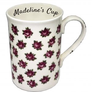personalised rosebud china mug
