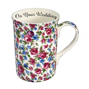 Personalised rose chintz china mug