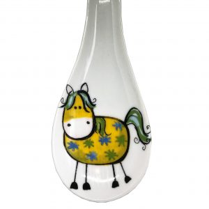 Cartoon horse ceramic spoon rest
