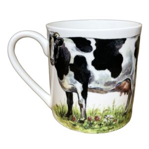 large Friesian Cow china pint mug