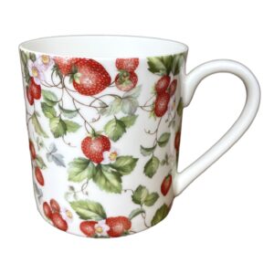 large china strawberry pint mug