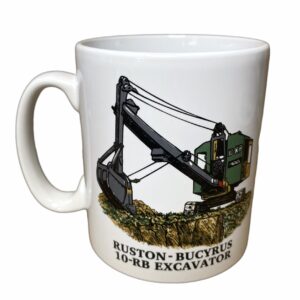 Ruston Bucyrus 10 RB Excavator Stoneware Mug