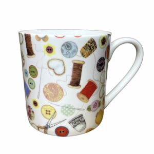 large one pint fine bone china sewing mug