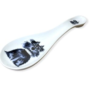 scottie dog ceramic porcelain spoon rest
