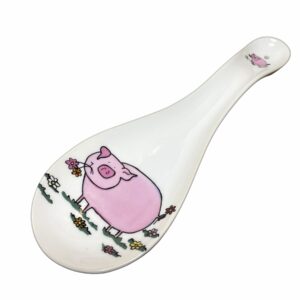 Cartoon Pig Ceramic Porcelain Spoon Rest