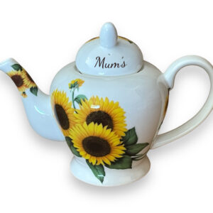 fine bone china personalised sunflower teapot