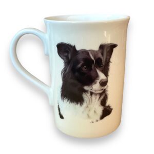 border collie fine bone china mug