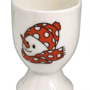 Snowman Personalised China Christmas Egg Cup