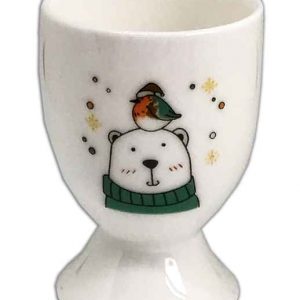 Winter Bear Personalised Christmas Egg Cup