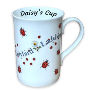 personalised fine bone china ladybird mug