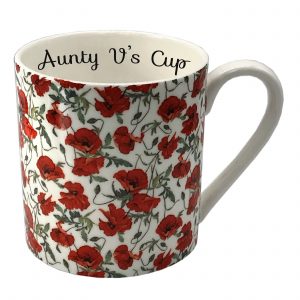 large poppy china pint mug