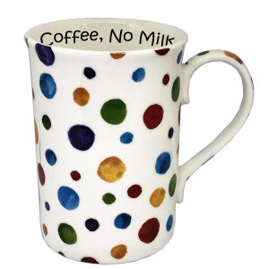 Personalised spotty china mug