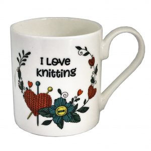 personalised china knitting mug