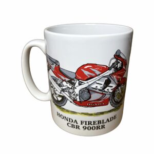 red honda fireblade motorcycle mug