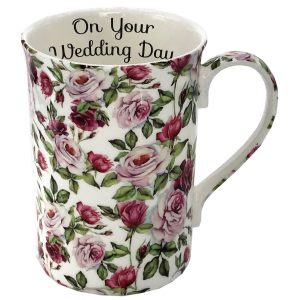 vintage rose personalised china mug