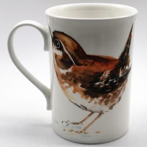 garden wren fine bone china mug