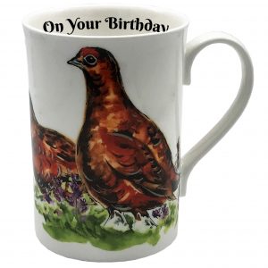 red grouse personalised mug