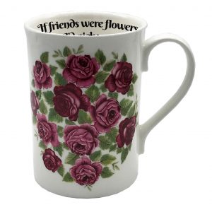 pink flower personalised mug