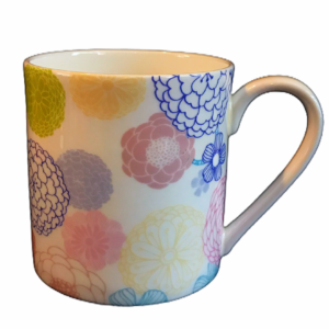 retro floral one pint mug