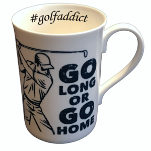 personalised golfing china mug