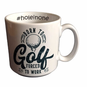 large golfing mug