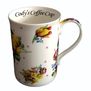 shabby chic personalised china mug