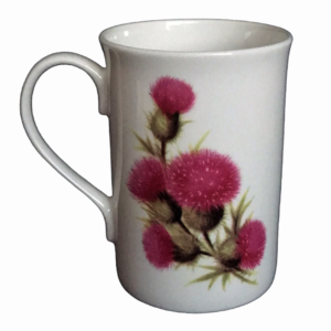scottish thistle fine bone china mug