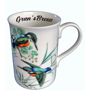 Kingfisher china coffee mug