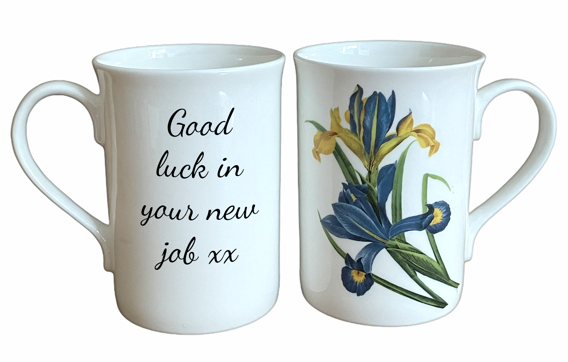 Iris fine bone china message mug