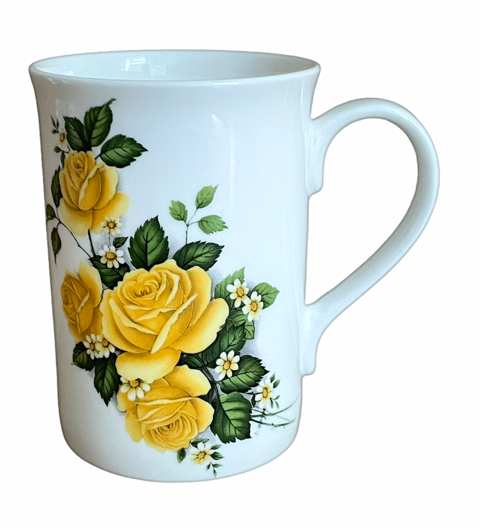 yellow rose fine bone china message mug