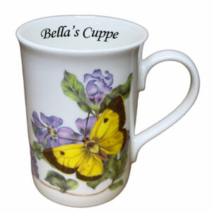 Personalised fine bone china butterfly mug