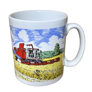 combine harvester vintage tractor mug
