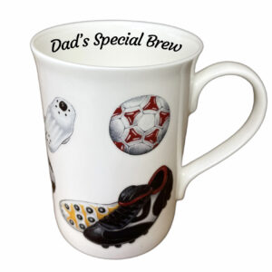 personalised fine bone china football mug