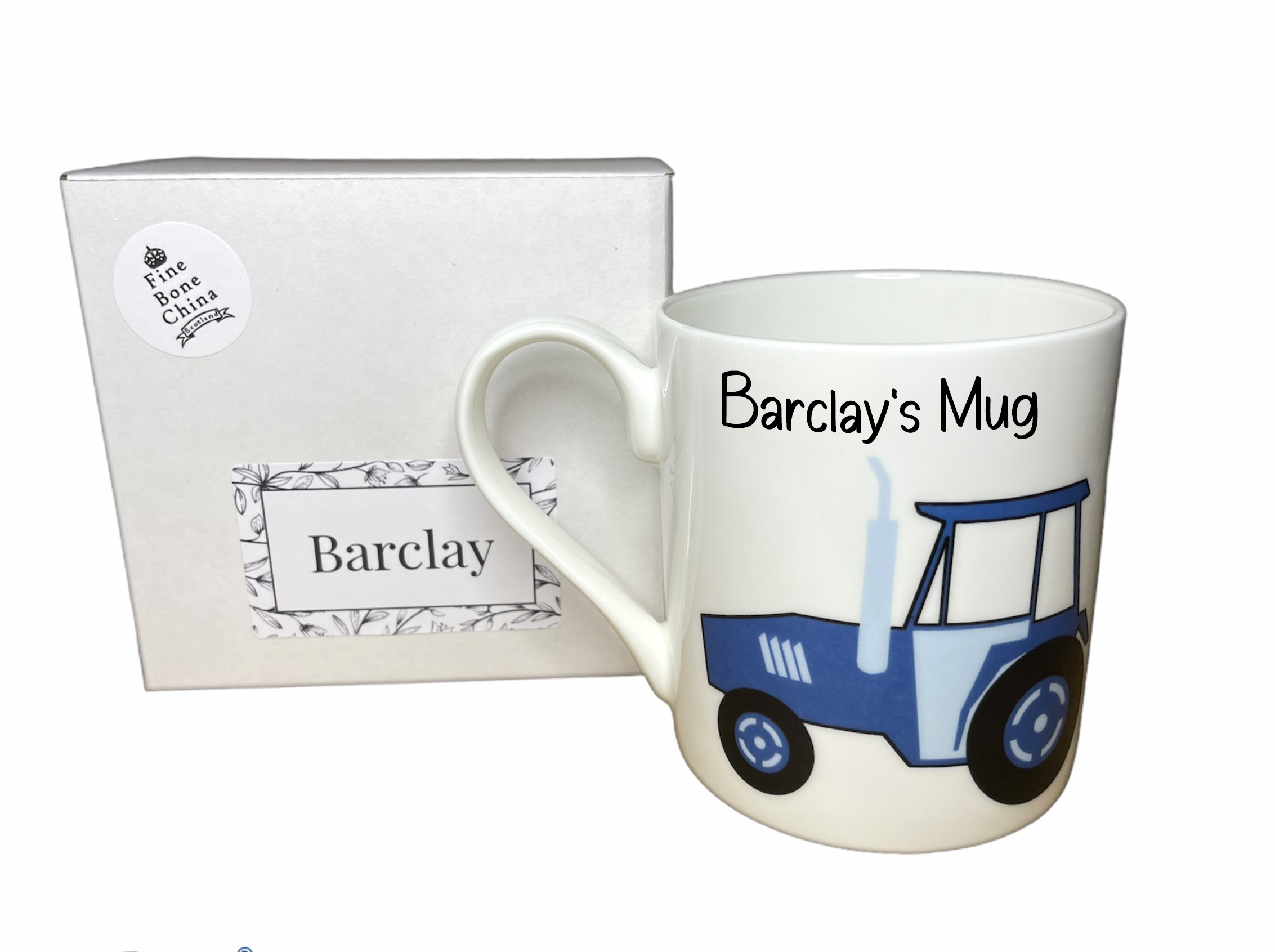 Children's Christening Tractor Mug