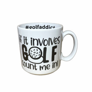 large stoneware golfing mug