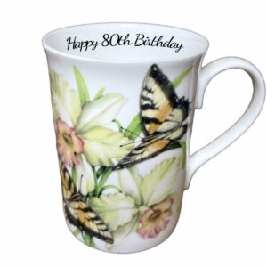 personalised butterfly fine bone china coffee mug