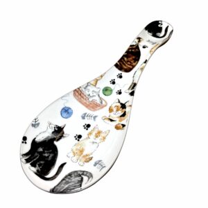 Cat Chintz Porcelain Spoon Rest
