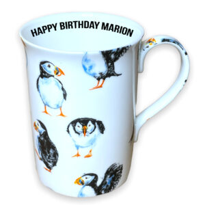 puffin fine bone china personalised mug