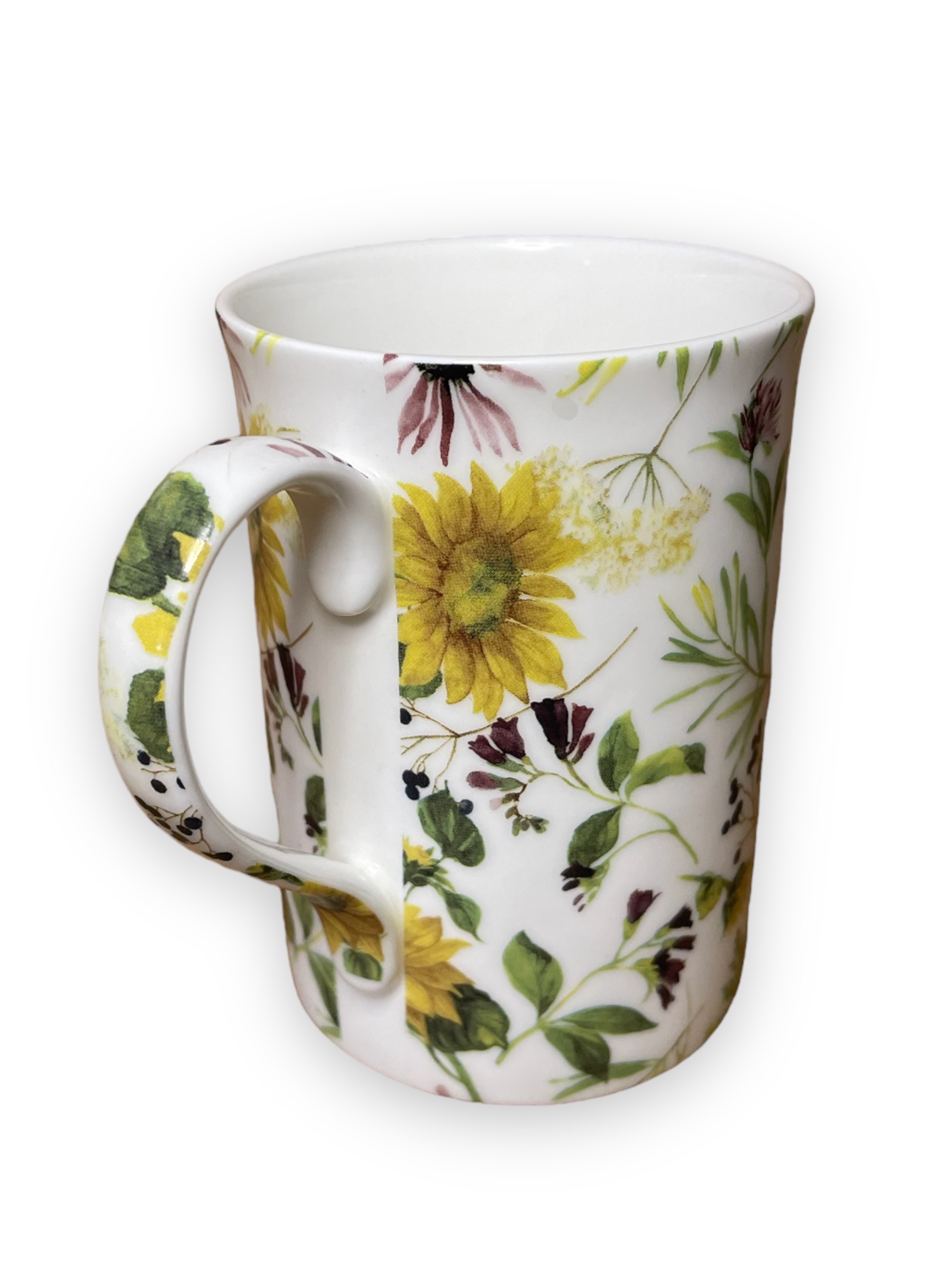 sunflower chintz personalised fine bone china mug