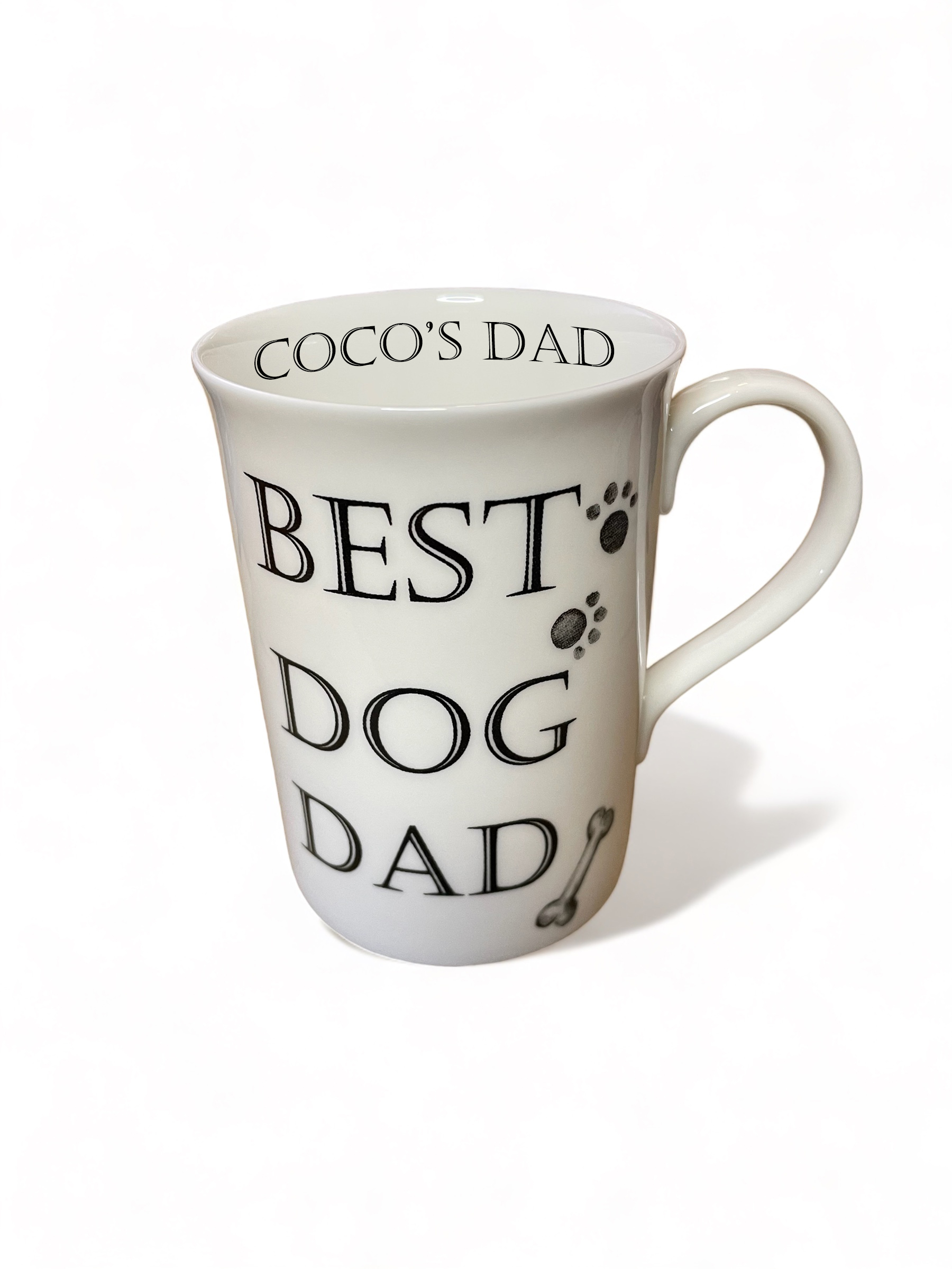 best dog dad personalised china mug